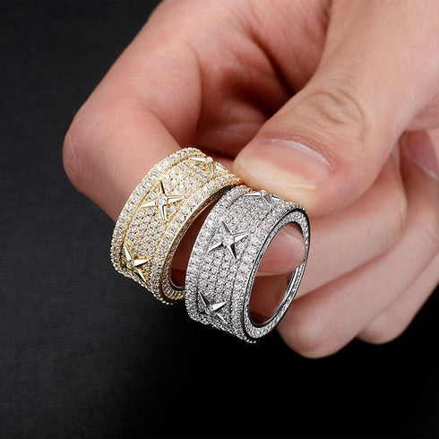 VVS Jewelry Blinged Out Hip Hop Star Ring