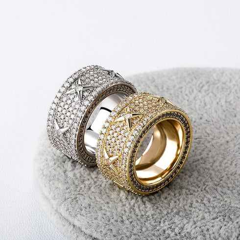 VVS Jewelry Blinged Out Hip Hop Star Ring
