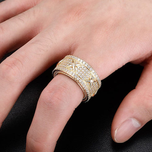 VVS Jewelry Blinged Out Hip Hop Star Ring