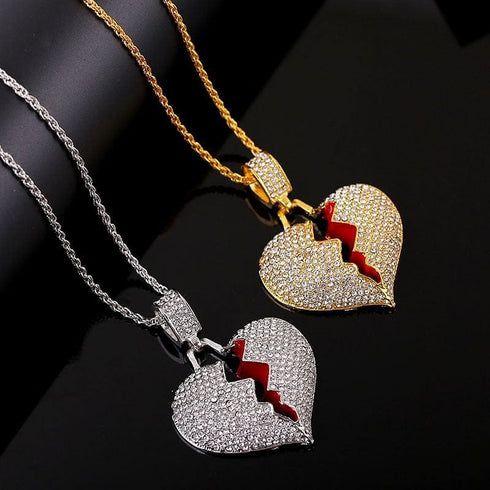 VVS Jewelry Broken Heart Pendant