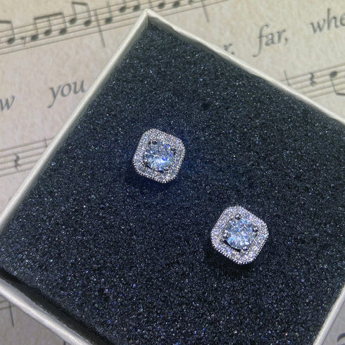 VVS Jewelry Classic Silver Stud Earrings