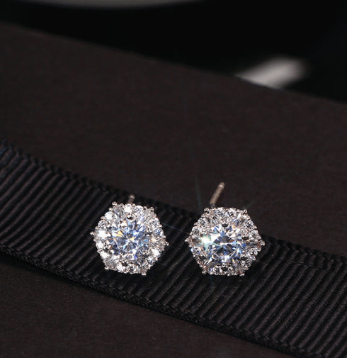 VVS Jewelry Classic Silver Stud Earrings