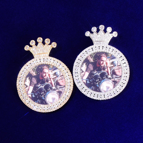 VVS Jewelry Crowned Baguette Photo Chain