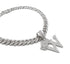 VVS Jewelry Silver Crowned Initial Cuban Pendant Chain