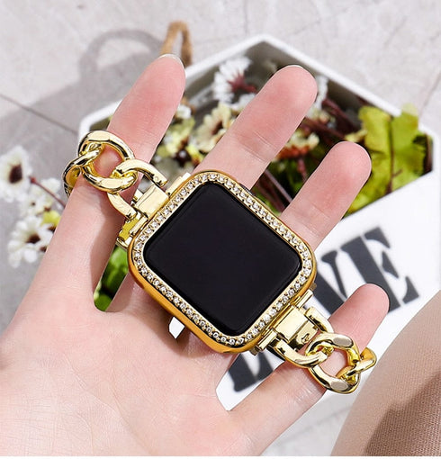 VVS Jewelry Cuban Apple Watch Band + FREE Case