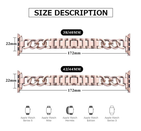 VVS Jewelry Cuban Apple Watch Band + FREE Case