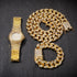VVS Jewelry Cuban Chain & Cuban Bracelet + Free OG Bust Down Watch
