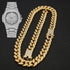 VVS Jewelry Cuban Chain & Cuban Bracelet + Free OG Bust Down Watch