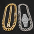 VVS Jewelry Cuban Chain & Cuban Bracelet + Free OG Bust Down Watch