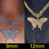 VVS Jewelry Cuban Link Butterfly Choker + FREE Tennis Choker