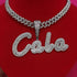 VVS Jewelry Custom Cursive Cuban Letter Pendant