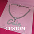 VVS Jewelry Custom Cursive Cuban Letter Pendant