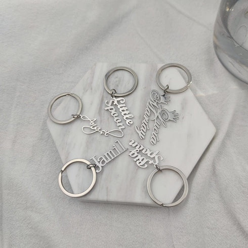 VVS Jewelry Custom Cursive Name Keychain