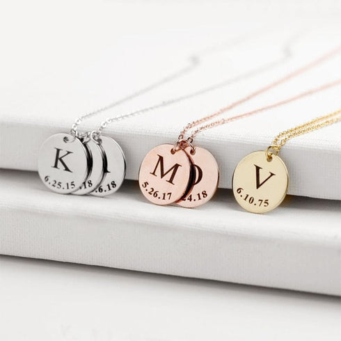 Custom Fingerprint And/Or Handwriting Photo Pendant Necklace