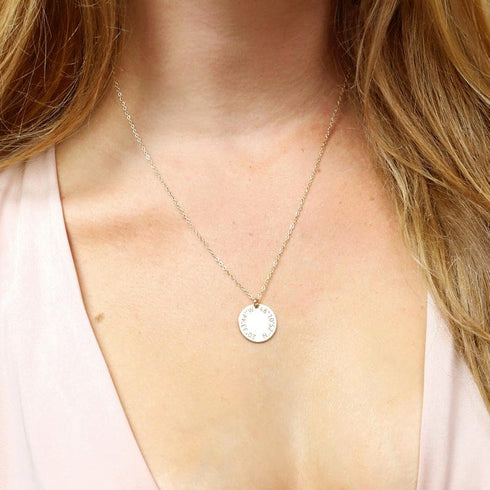 Custom Fingerprint And/Or Handwriting Photo Pendant Necklace