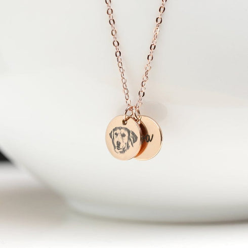 Custom Fingerprint And/Or Handwriting Photo Pendant Necklace