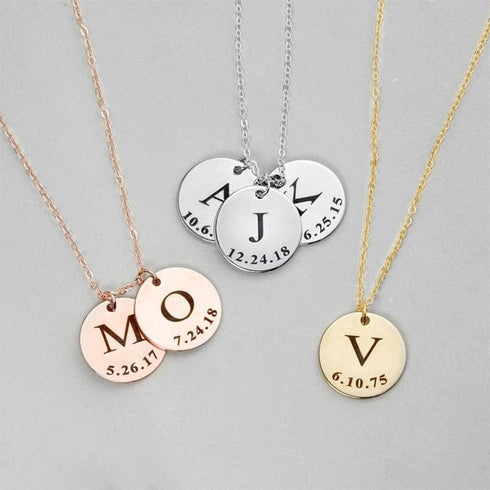 Custom Fingerprint And/Or Handwriting Photo Pendant Necklace