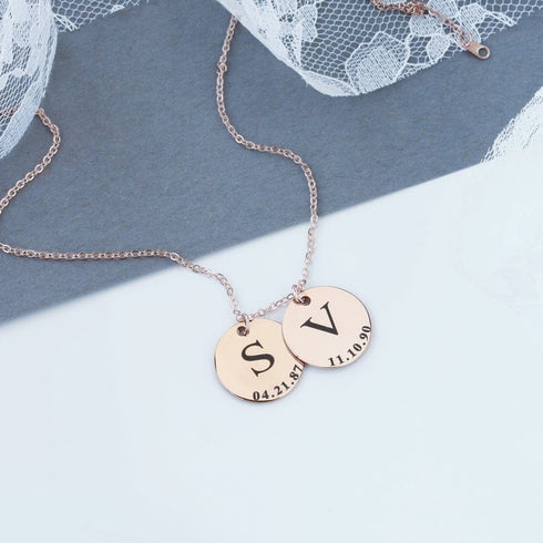 Custom Fingerprint And/Or Handwriting Photo Pendant Necklace