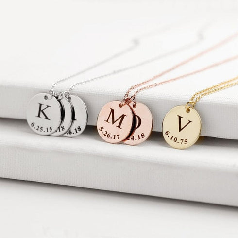Custom Fingerprint And/Or Handwriting Photo Pendant Necklace