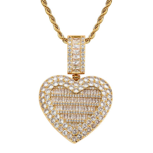 VVS Jewelry Custom Heart Locket Photo Chain