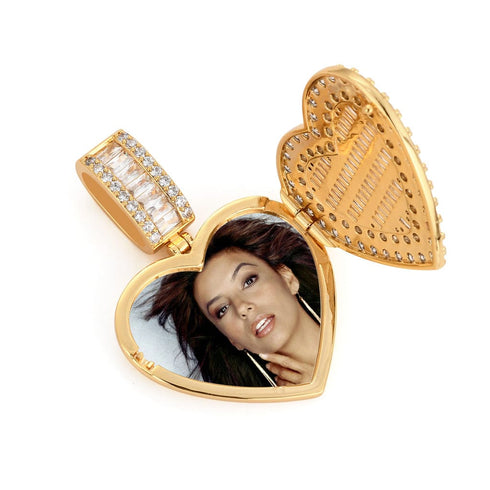 VVS Jewelry Custom Heart Locket Photo Chain
