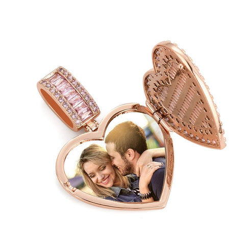 VVS Jewelry Custom Heart Locket Photo Chain