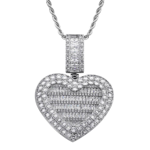 VVS Jewelry Custom Heart Locket Photo Chain