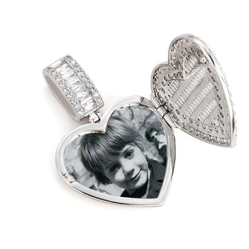 VVS Jewelry Custom Heart Locket Photo Chain