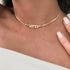 Custom Name Herringbone Chain – Gold Plated Personalized Necklace