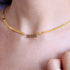 Custom Name Herringbone Chain – Gold Plated Personalized Necklace
