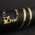 Custom Name Herringbone Chain – Gold Plated Personalized Necklace