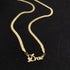 Custom Name Herringbone Chain – Gold Plated Personalized Necklace