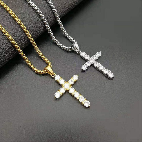 VVS Jewelry CZ Iced Diamond Cross