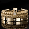 VVS Jewelry Fit For a King 3pc Gold Bangle Set