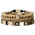 VVS Jewelry Fit For a King 3pc Gold Bangle Set