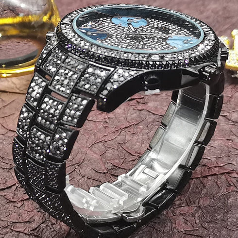 VVS Jewelry Fully Iced Area Codez Bling Watch