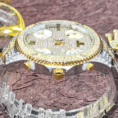 VVS Jewelry Fully Iced Area Codez Bling Watch