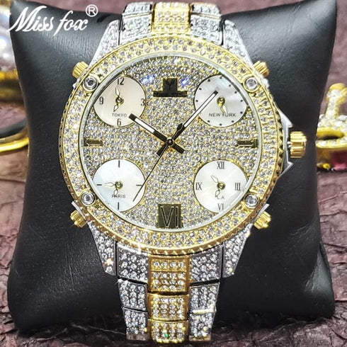 VVS Jewelry Fully Iced Area Codez Bling Watch