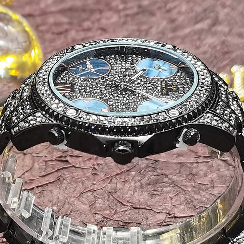 VVS Jewelry Fully Iced Area Codez Bling Watch