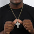 VVS Jewelry Fully Iced Ascher Cut Cross Pendant