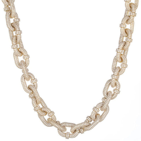 VVS Jewelry Gold/Silver 17mm Thicc AF Micropave Miami Cuban Chain
