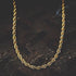 VVS Jewelry Gold/Silver Stainless Steel Rope Chain + FREE Rope Bracelet