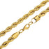 VVS Jewelry Gold/Silver Stainless Steel Rope Chain + FREE Rope Bracelet