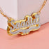 VVS Jewelry Heart Custom Two Tone Figaro Name Necklace
