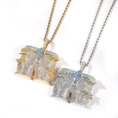 VVS Jewelry Iced 4PF Rapper USD Shorts Pendant