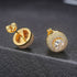 VVS Jewelry Iced Button Stud Earrings