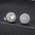VVS Jewelry Iced Button Stud Earrings