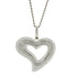 VVS Jewelry Iced Out Big Hollow Baguette Heart Pendant Chain