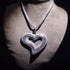 VVS Jewelry Iced Out Big Hollow Baguette Heart Pendant Chain