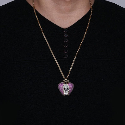VVS Jewelry Iced Out Juice Wrld Heart Pendant